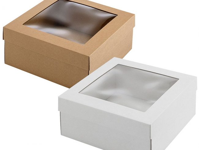 Dviejų dalių dėžutė su langeliu 250 x 250 x 100 mm