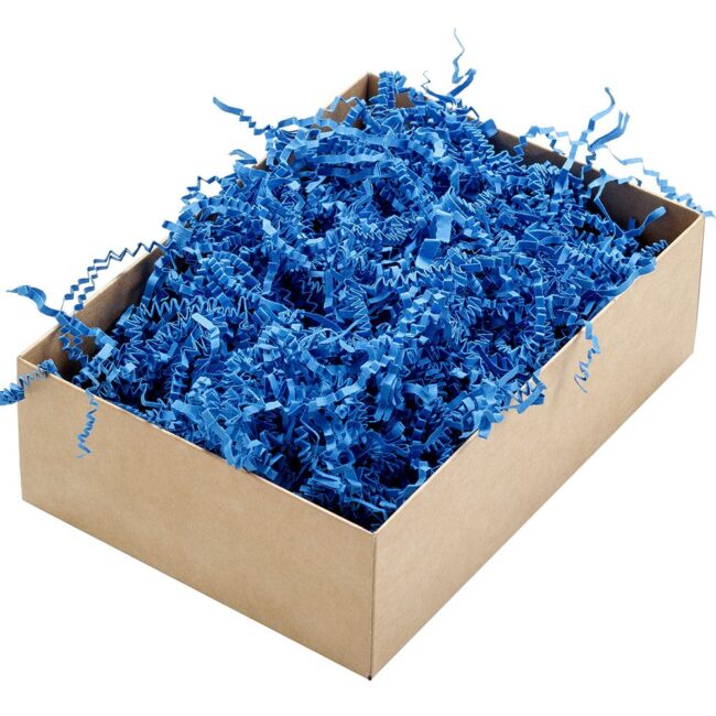 Mėlynos popieriaus drožlės