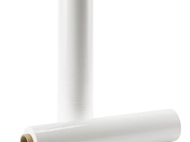 Pakavimo plėvelė Stretch 450 mm x 270 m, 17 mkr, White