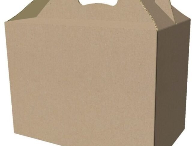 Dėžė su rankenomis 300 x 180 x 220 mm, ruda